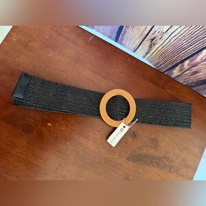 Caracol Black woven elastic 2” Women's Belt